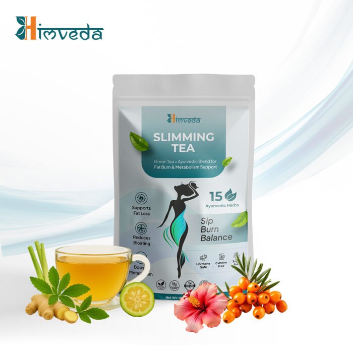Slimming Tea | Green Tea + Ayurvedic Blend for Fat Burn & Metabolism Support - Image 1